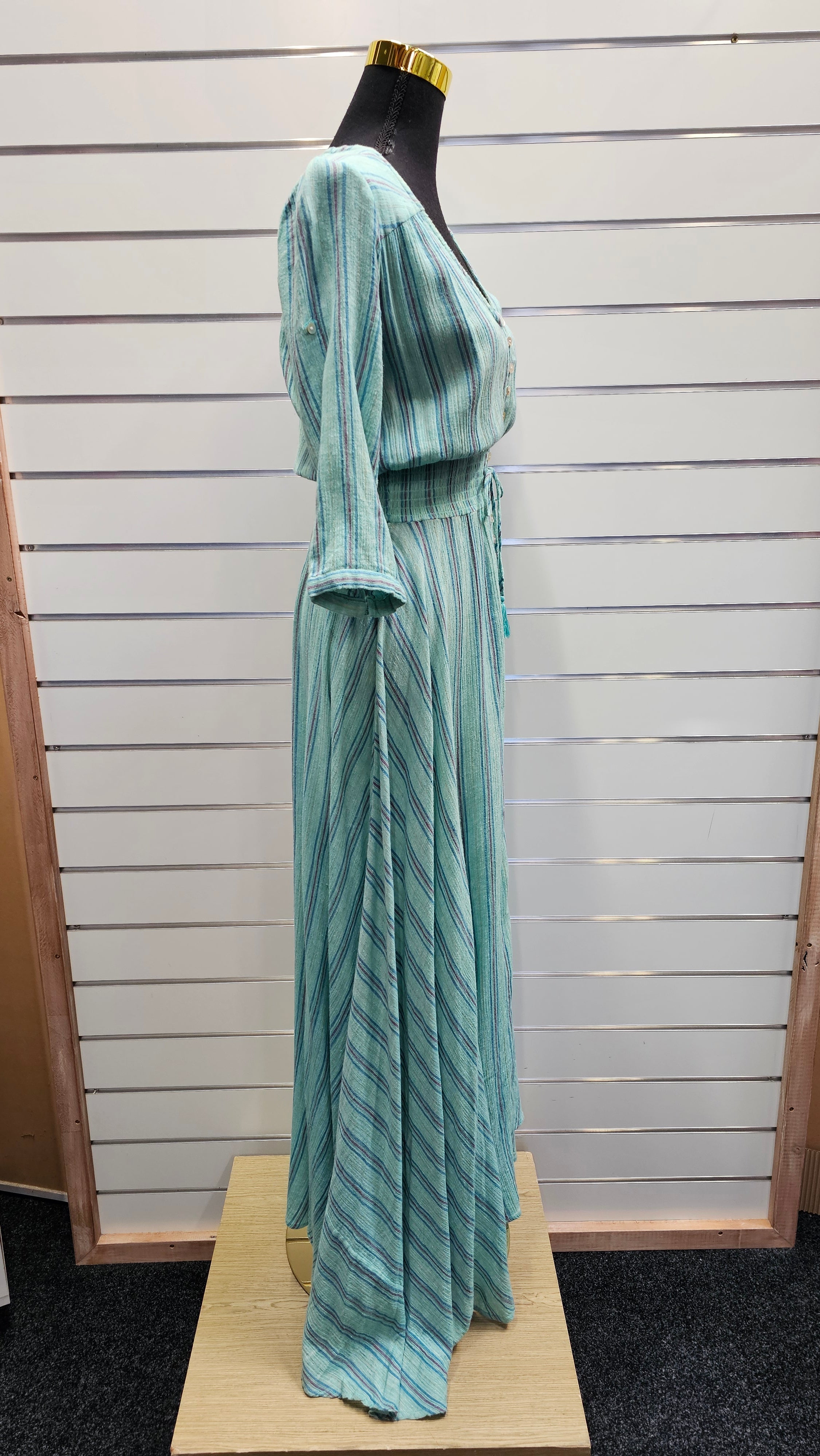 Spell 3/4 Sleeve Dress, Cotton, And Linen Blend - M image 1