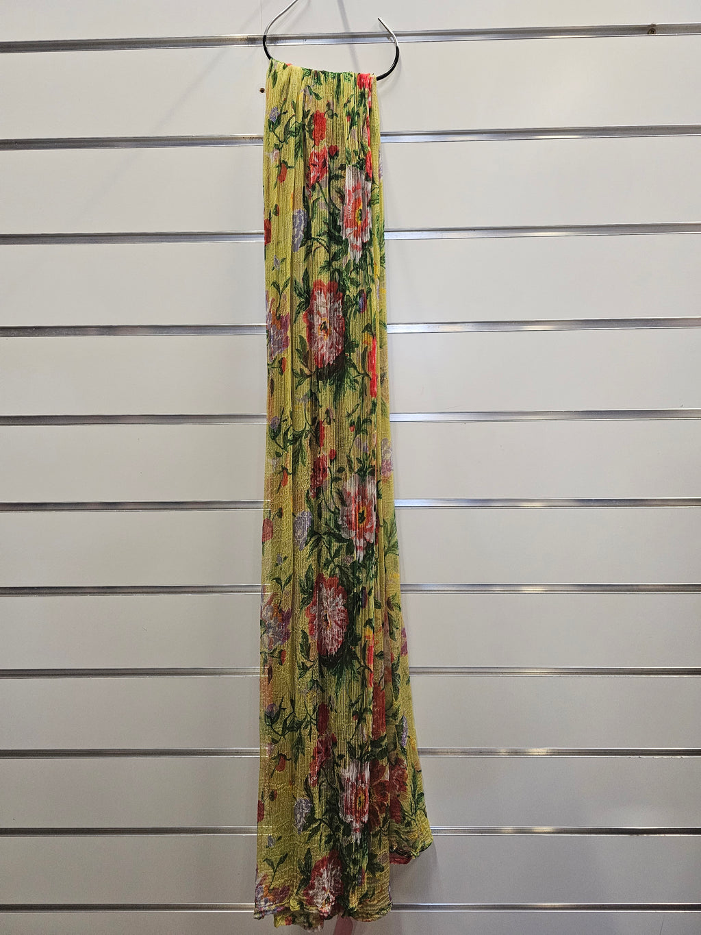 Green Floral Print Fashion Scarf image 1