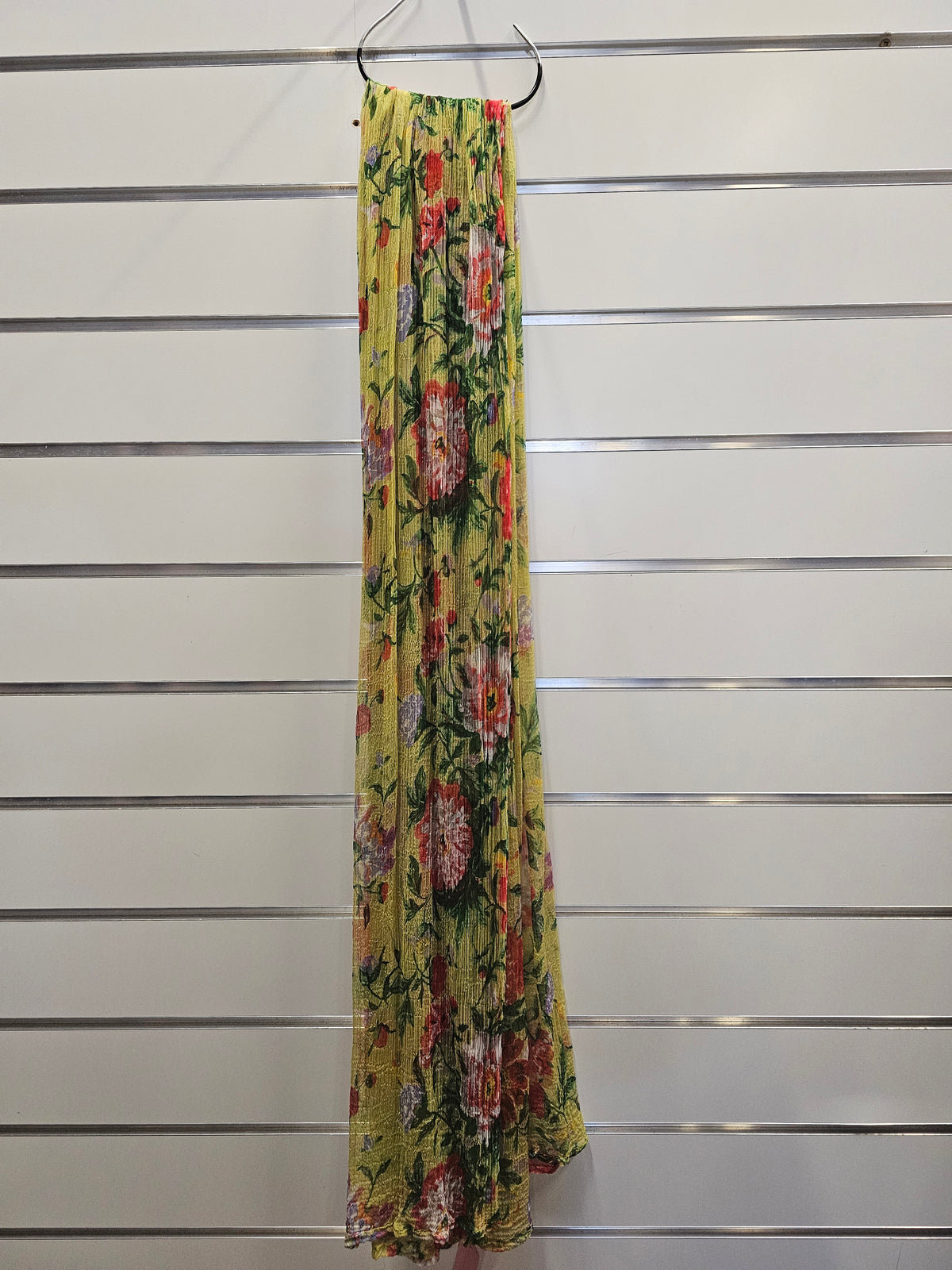 Green Floral Print Fashion Scarf image 1