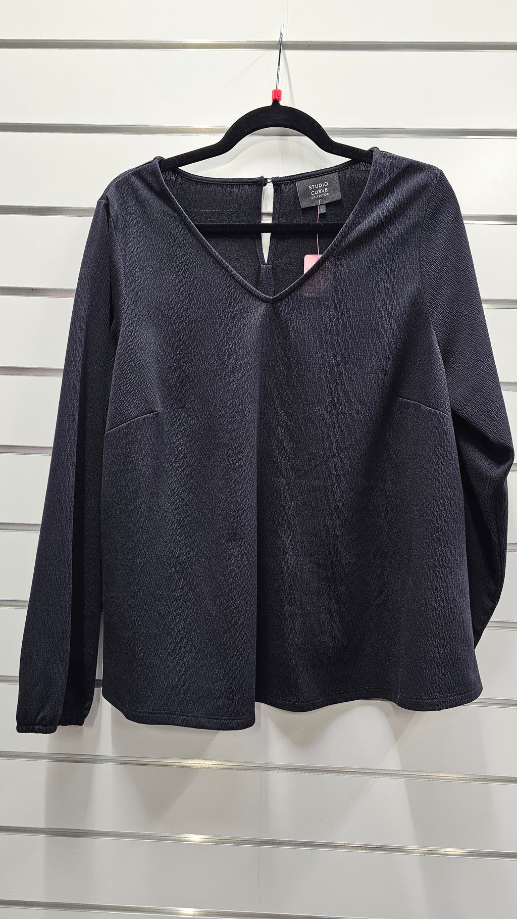 Studio Curve Long Sleeve Blouse Navy Blue - L image 0