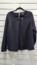 Studio Curve Long Sleeve Blouse Navy Blue - L image 0