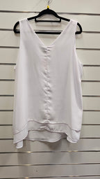K+K White Sleeveless Blouse - M image 1