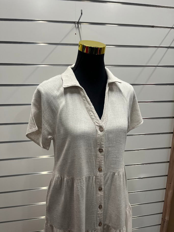 Vine Apparel 100% Linen Dress - 6 image 1
