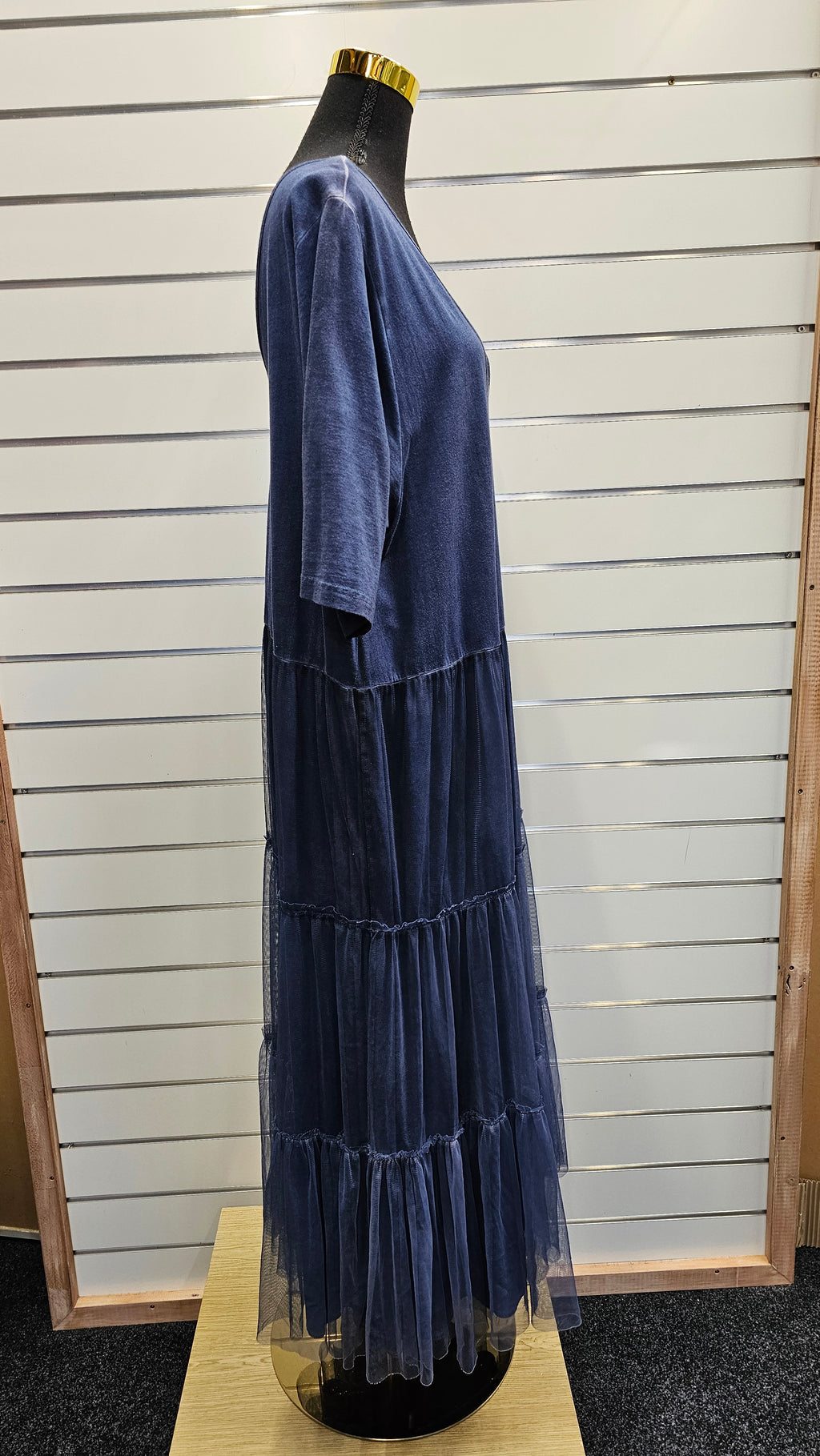 K+K Navy Blue Dress 100% Cotton - 2XL image 3