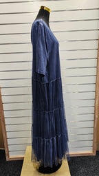 K+K Navy Blue Dress 100% Cotton - 2XL image 3