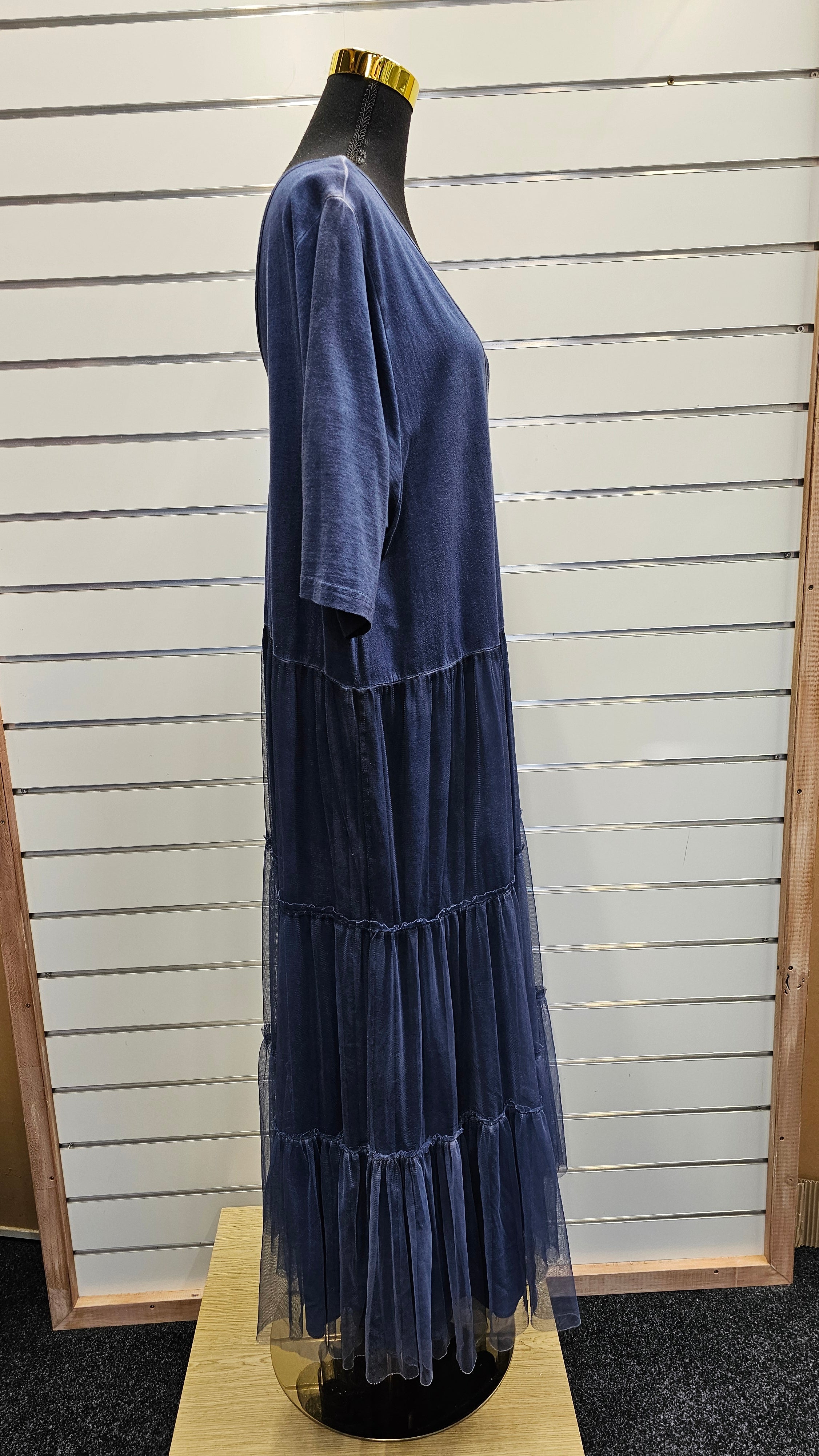 K+K Navy Blue Dress 100% Cotton - 2XL image 3