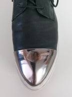 Black with Bronze Toe Detail Lace Up Shoes - Gelato image 3