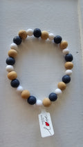 Multi-Colored Wood Beaded Bracelet image 0
