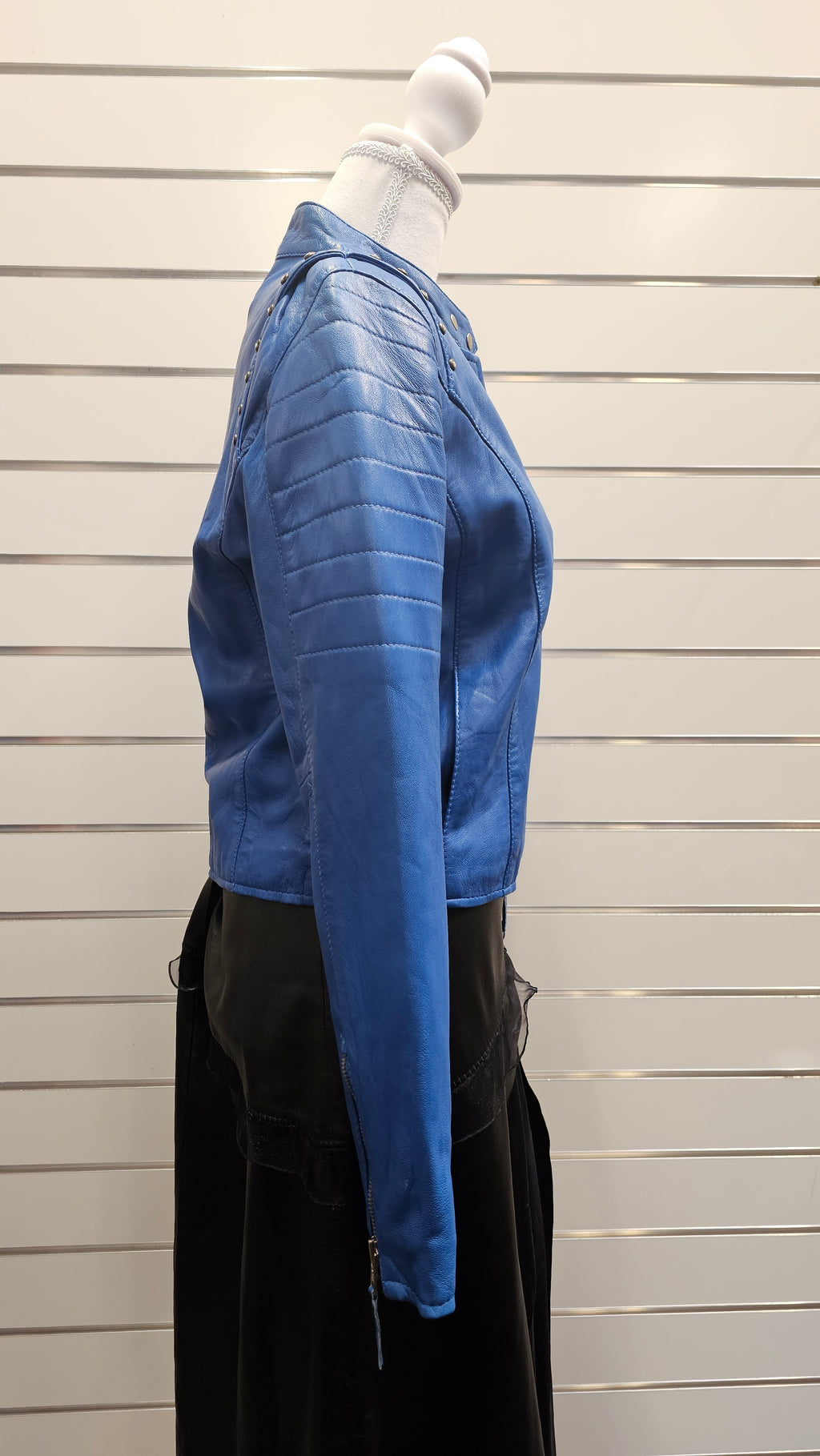 Sãopaulo Genuine Leather Blue Jacket - 10 (36) image 1
