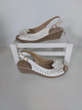 Wilde White Wedge Sandals - 41 image 0