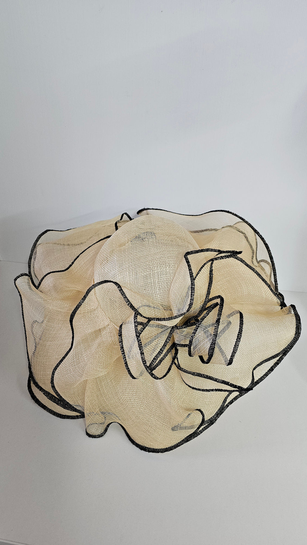 Max Alexander Cream Hat With Black Edges image 0