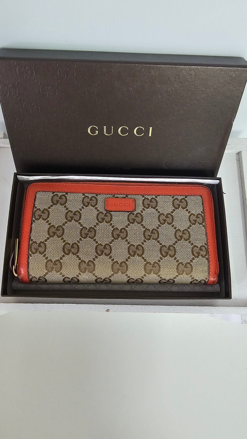 Gucci Brown And Orange Wallet image 1