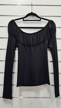 Johnny Dexter Long Sleeve Black Top - M image 0