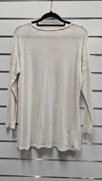 Verge Knitted Cream Long Sleeve Top - M image 1