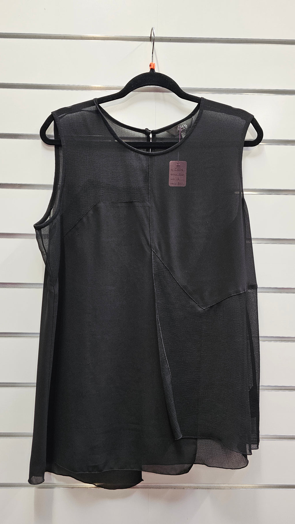 Max black sleeveless blouse - size 14 image 0