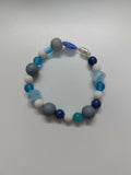 Blue Beaded Bracelet - 17cm image 0
