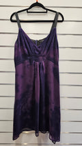 Storm Purple Tie-Dye Dress 100% Silk - 14 image 0