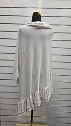 Verge Knitted Cream Shawl - OSFA image 1