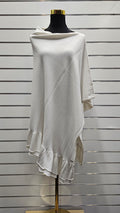 Verge Knitted Cream Shawl - OSFA image 0