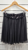 Pagani Black Mini Skirt With Big Belt - 10 image 0