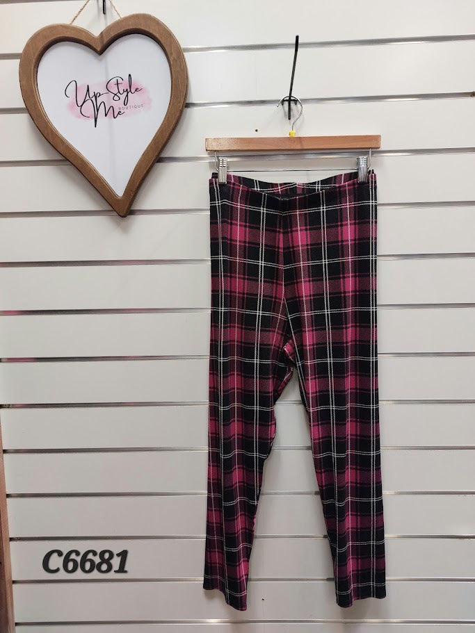 Taking Shape Plaid Stretch Pants - 16 image 0