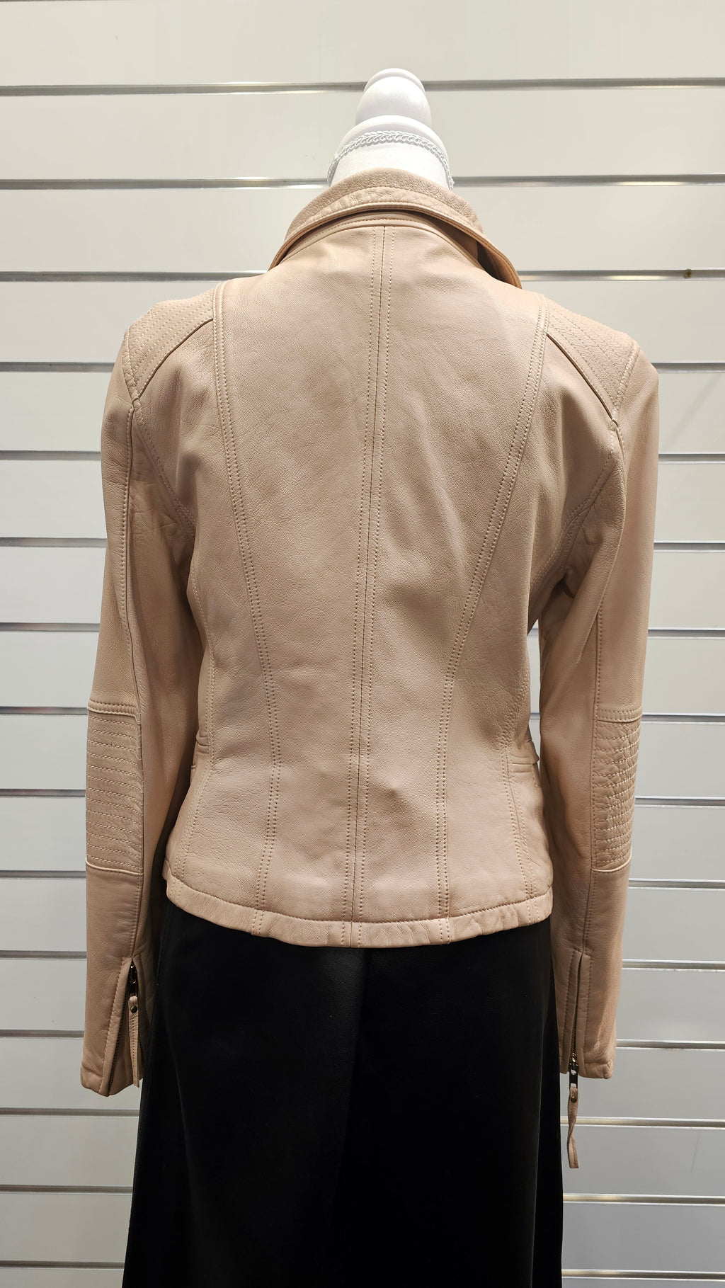 Zara Woman Genuine Leather Dusky Pink Jacket - M image 2