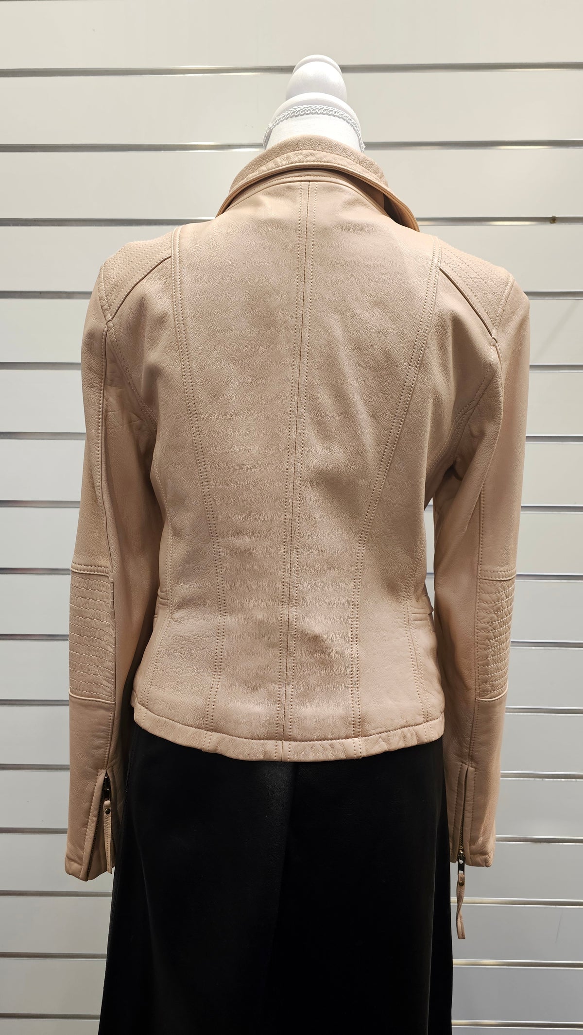 Zara Woman Genuine Leather Dusky Pink Jacket - M image 2