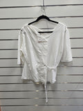 Mild Red White 100% Cotton Blouse - XL image 0
