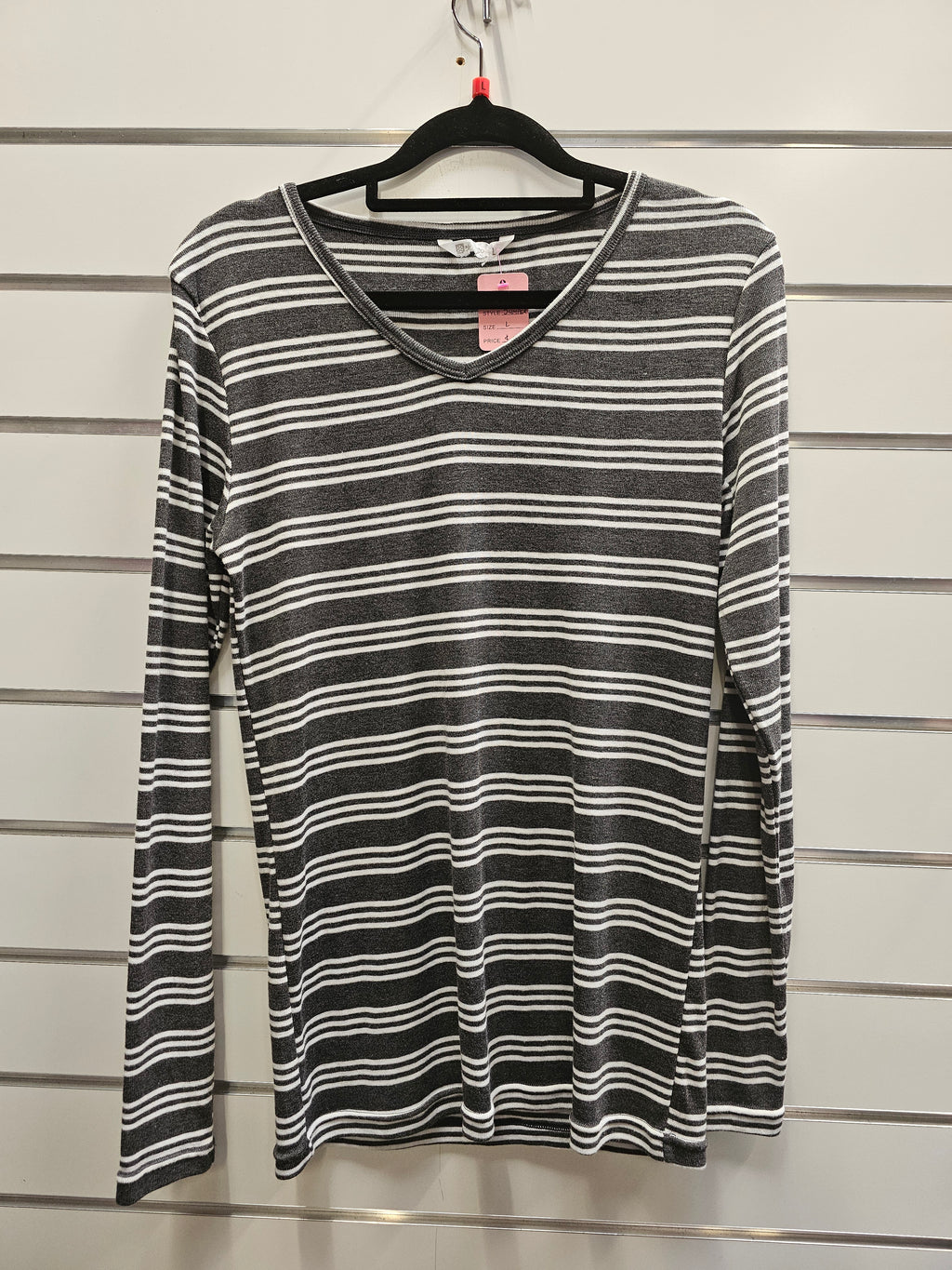 Grey Stripe Jumper - L image 0