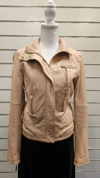 Zara Woman Genuine Leather Dusky Pink Jacket - M image 0