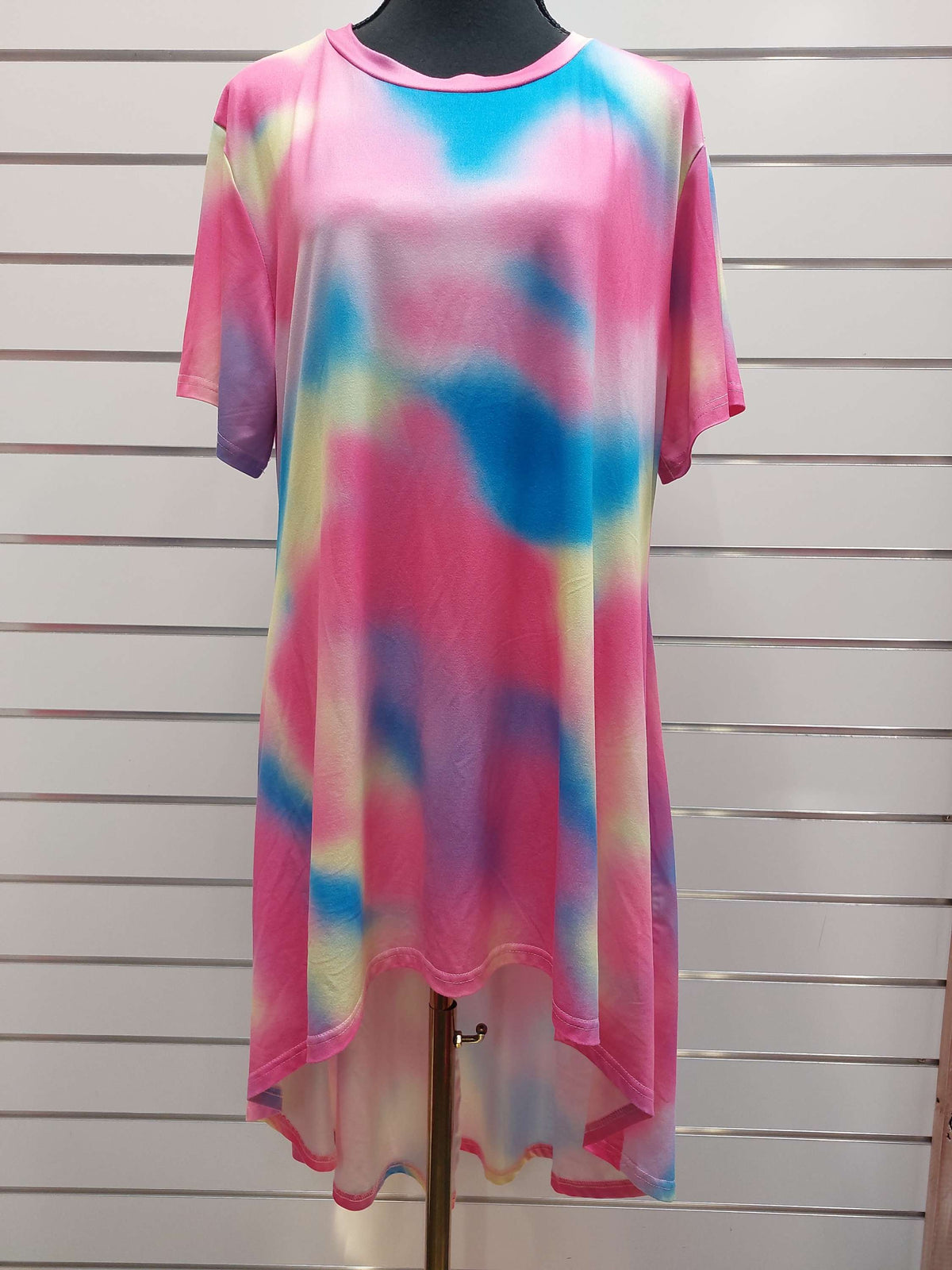 Yellow, Pink & Blue Dress - XL image 0