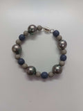 Grey Beaded Bracelet - 18cm image 0