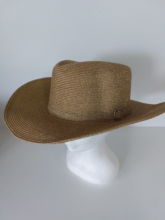 Gold Wide Brimmed Hat - 57CM image 1