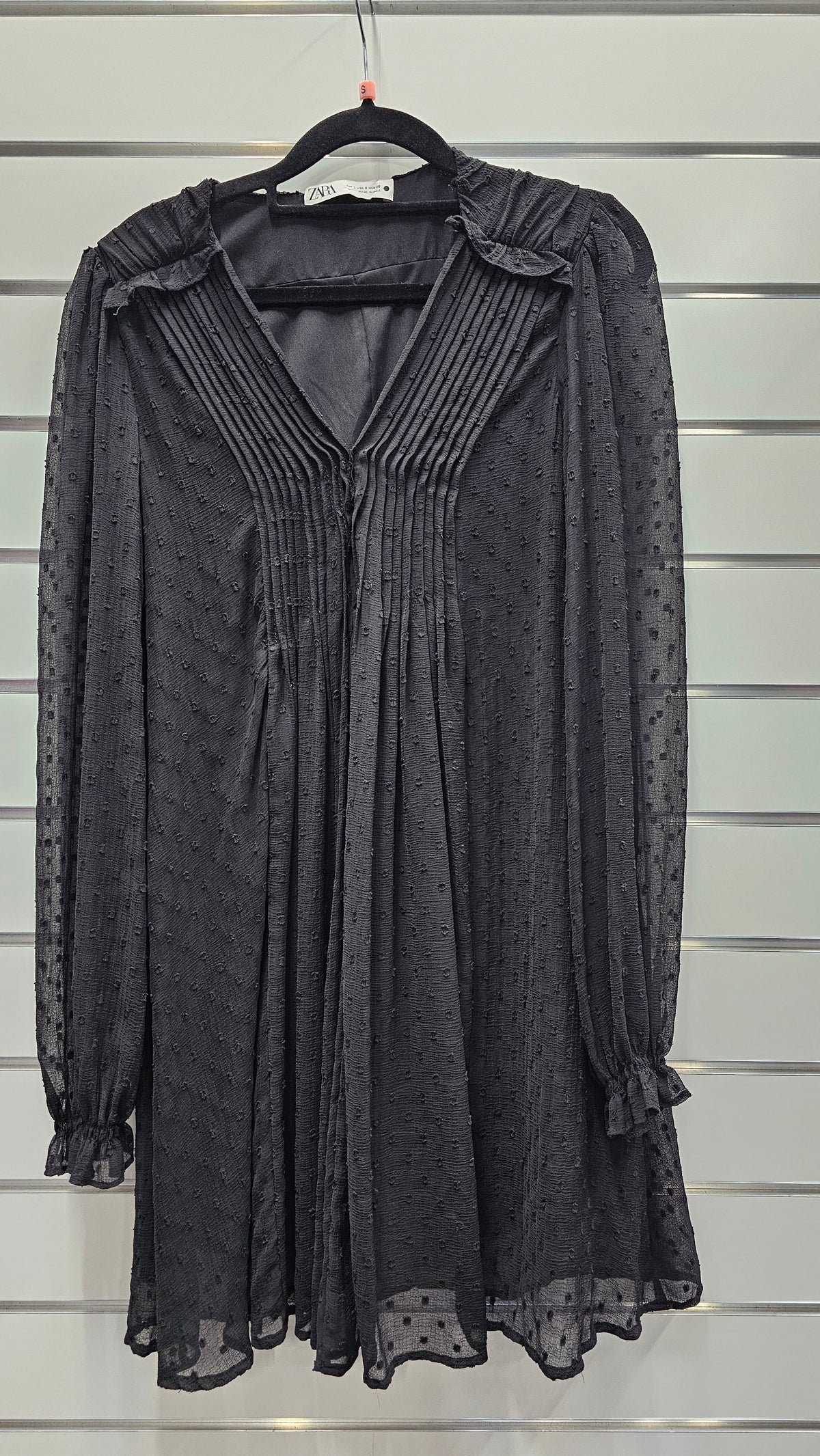 Zara Long Sleeve Black Dress - S image 0