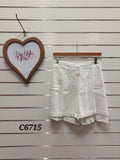 Maya White Linen Shorts - 20 image 0