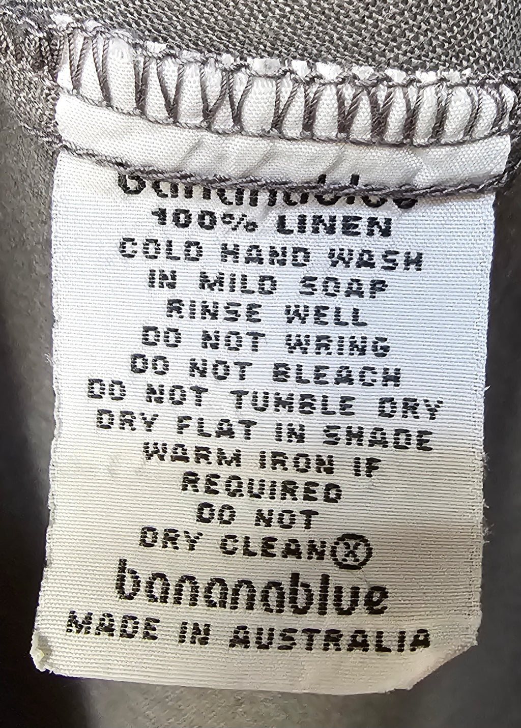 Banana Blue Grey 100% Linen Tunic - S image 3