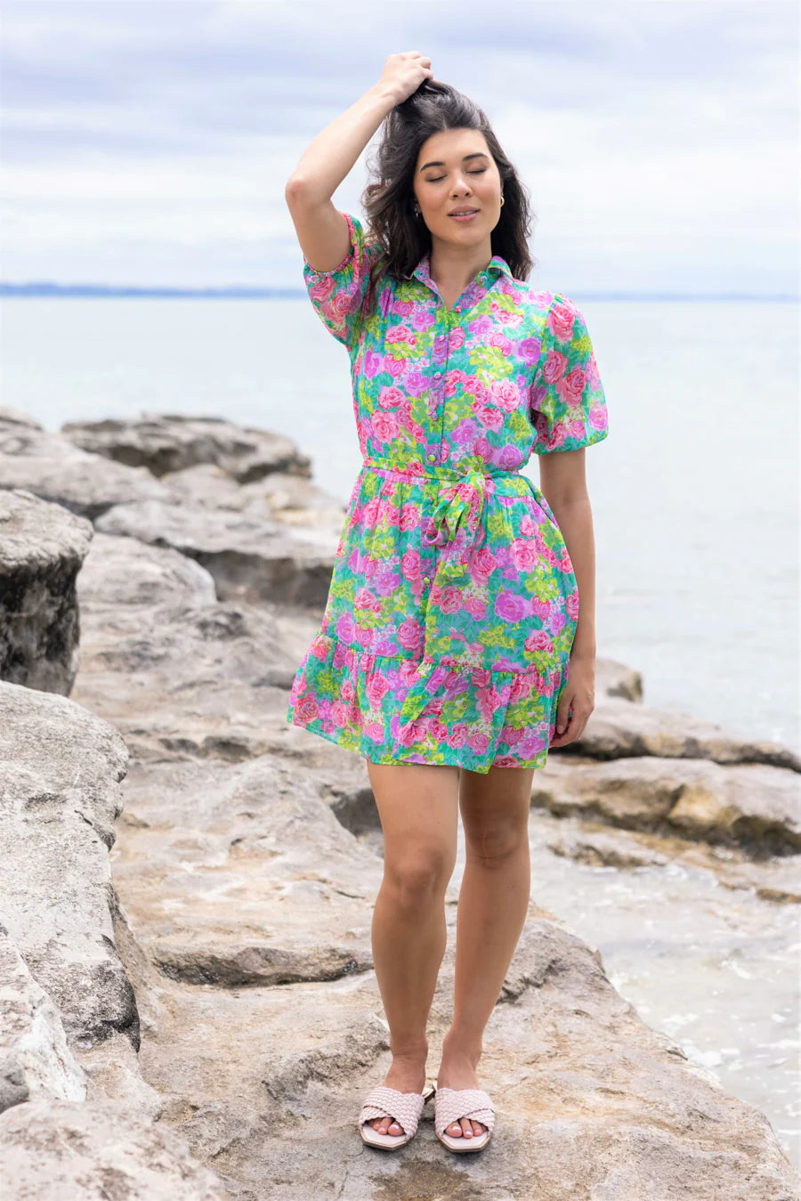 Charlo Sharnah Floral Mini Shirt Dress - 8 image 0