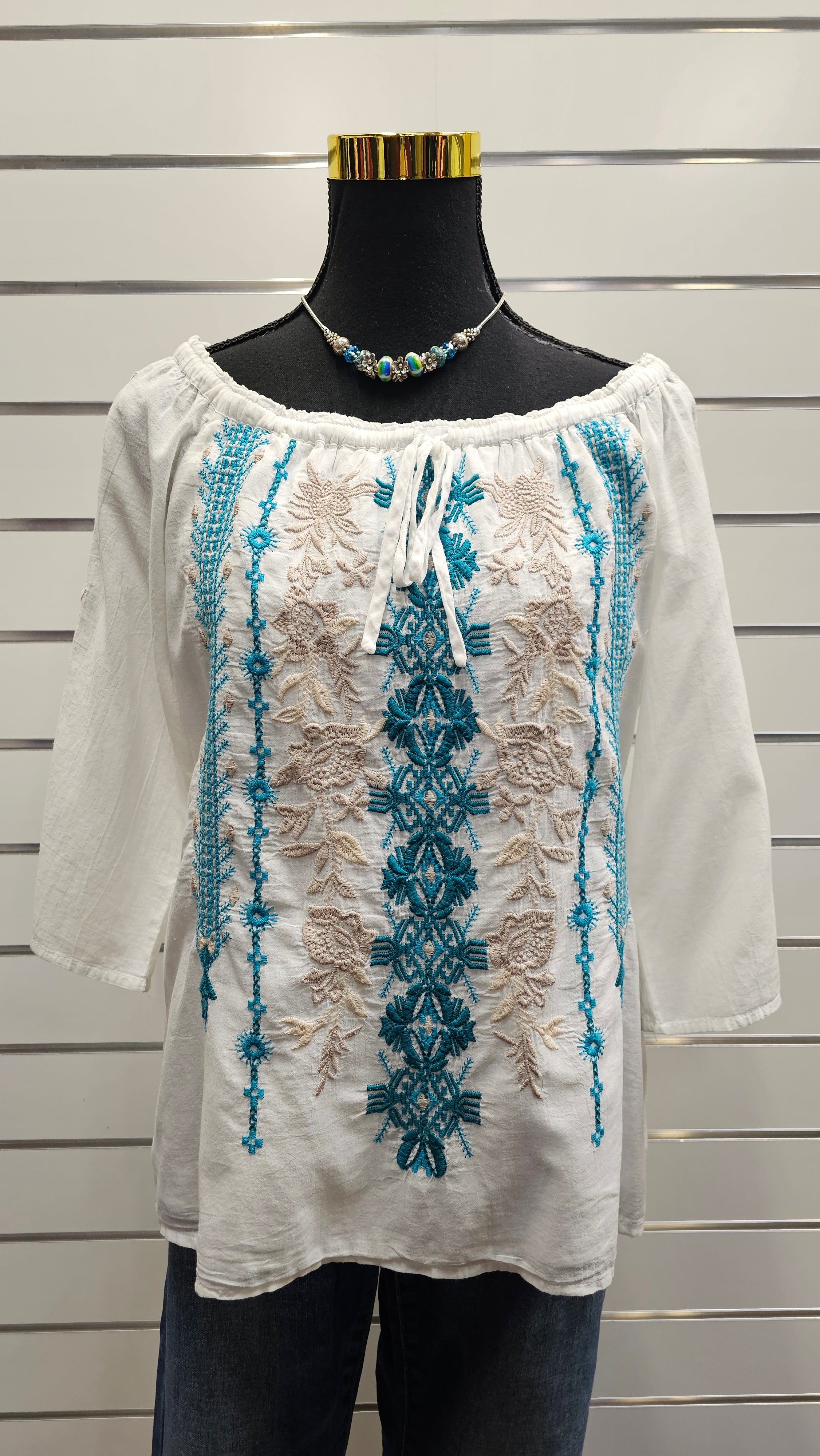 Johnny Was Workshop 100% Cotton Blouse - S image 0