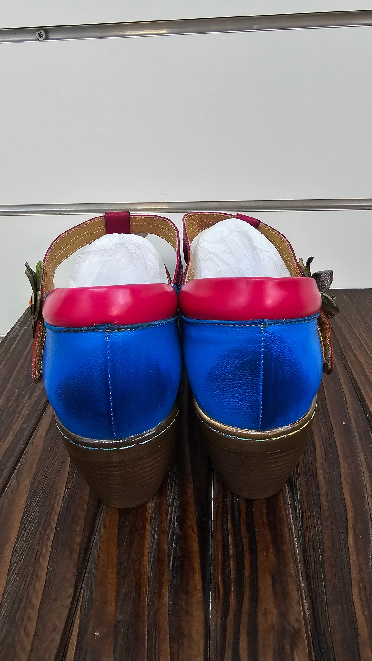 Floral Pink Multi Wedge Shoes - 9/10