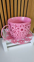 Metal teapot planter L