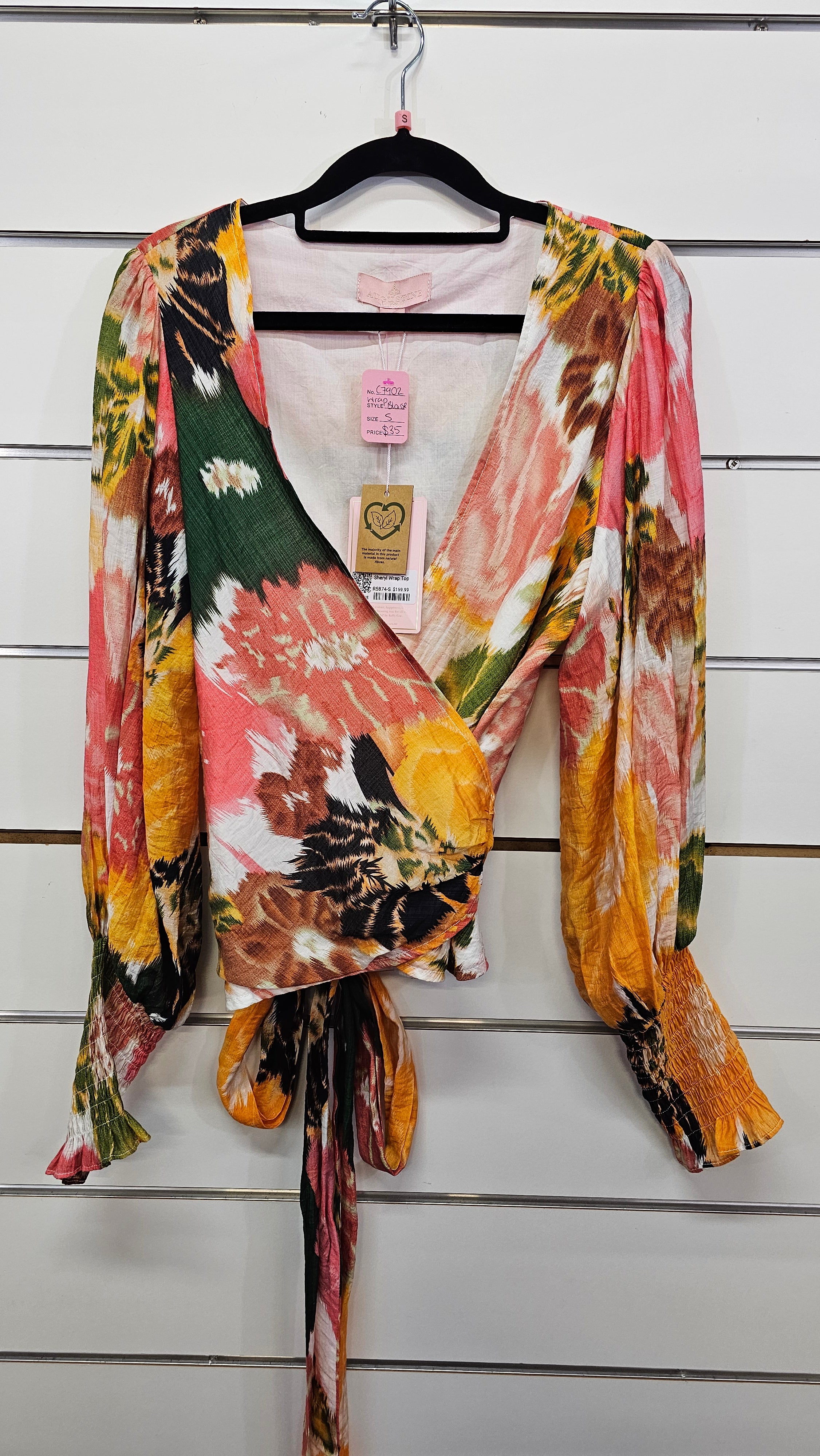 Augustine wrap top
