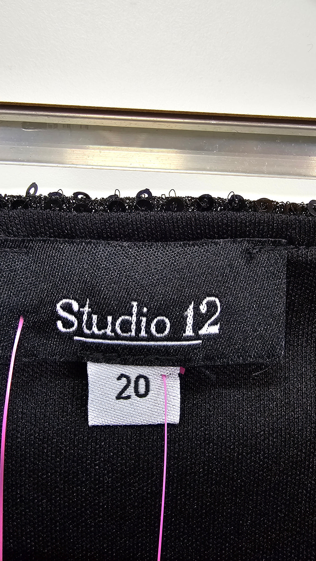 Studio 12 black sequence blouse size 20