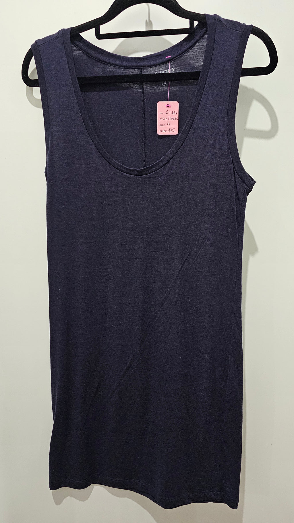 Quatha Navy Sleeveless Dress - M