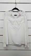 Cutie long sleeve blouse with lace detail