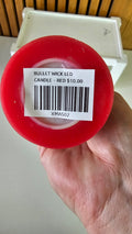 Bullet wick LED candle red
