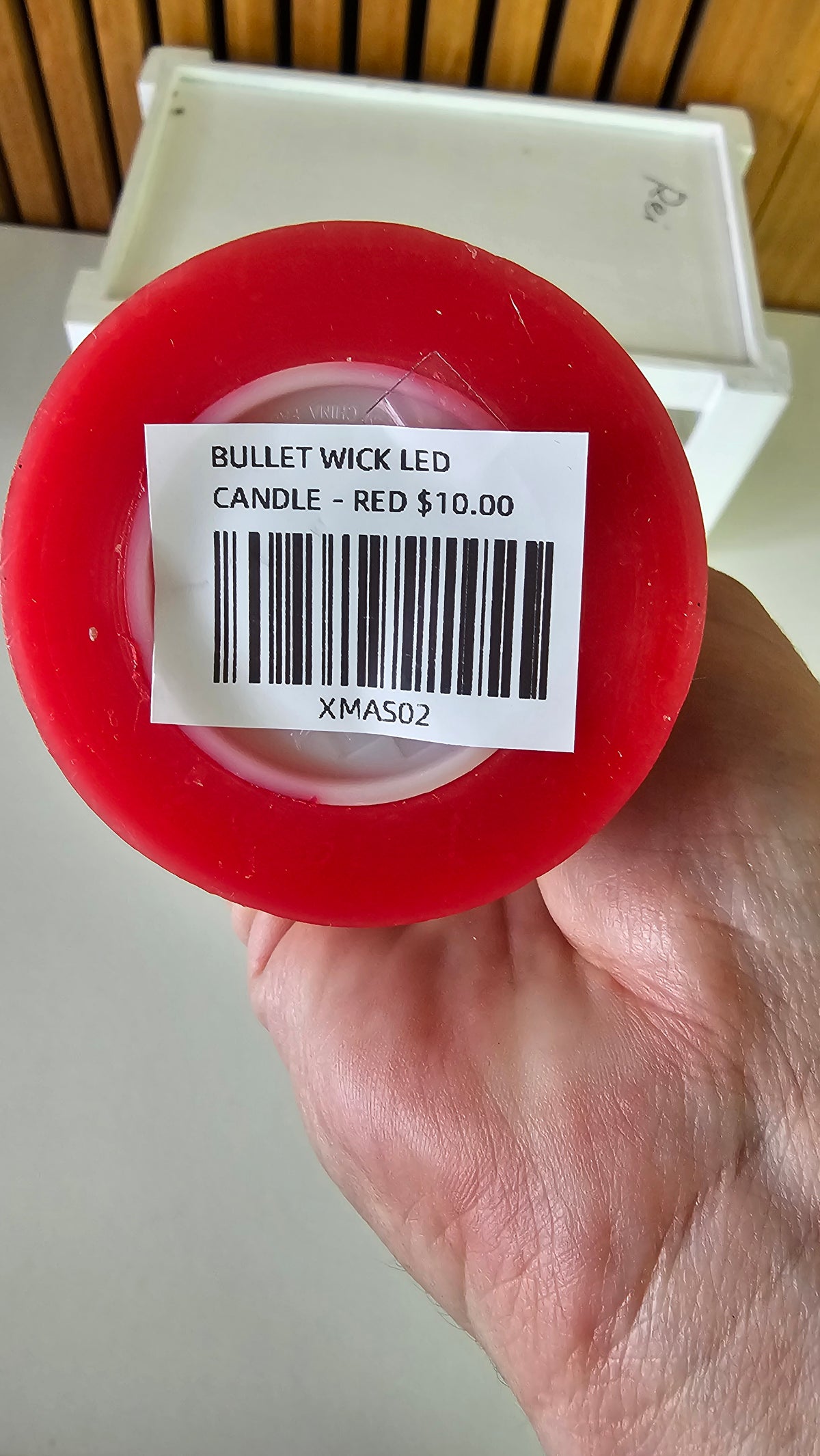 Bullet wick LED candle red