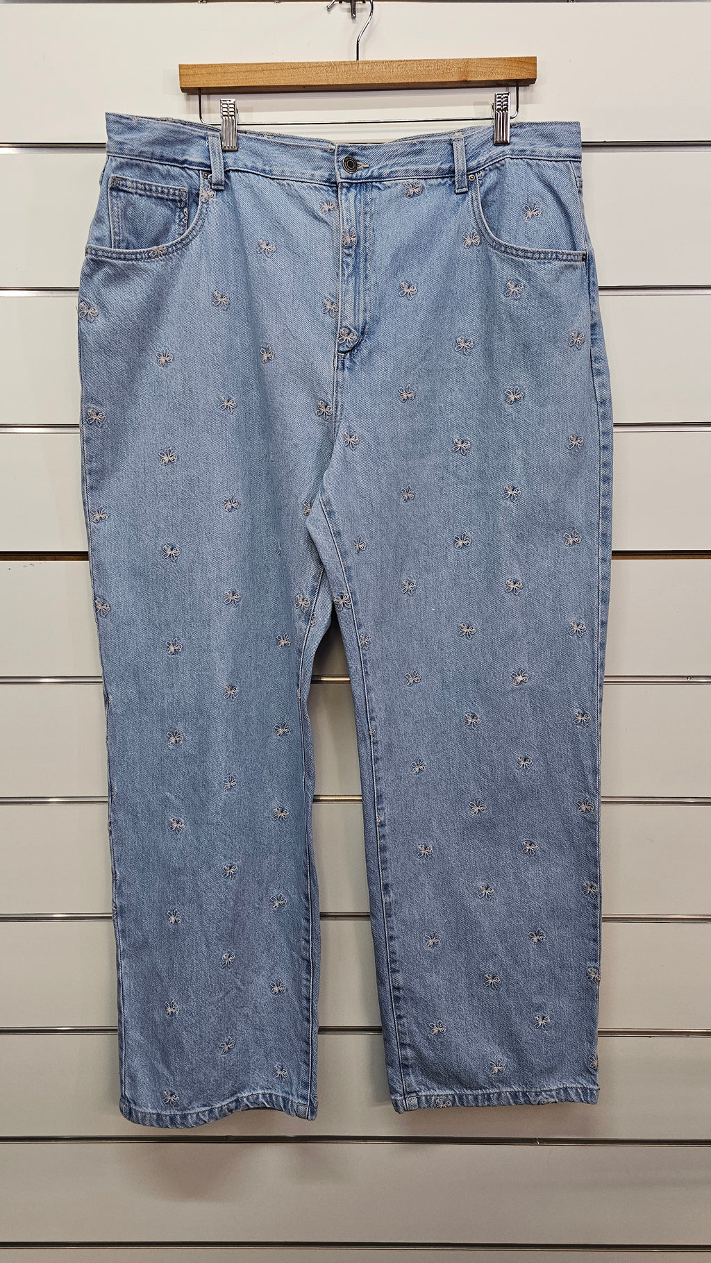 Cotton On Light Wash Bow Detail Jeans - 38