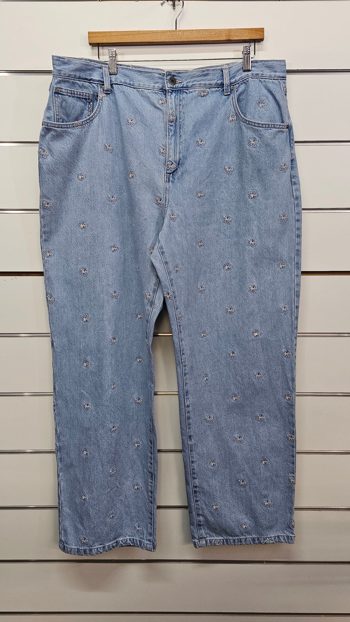 Cotton On Light Wash Bow Detail Jeans - 38