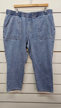 Grae Denim Light Wash Wide Leg 3/4 Jeans - 2XL
