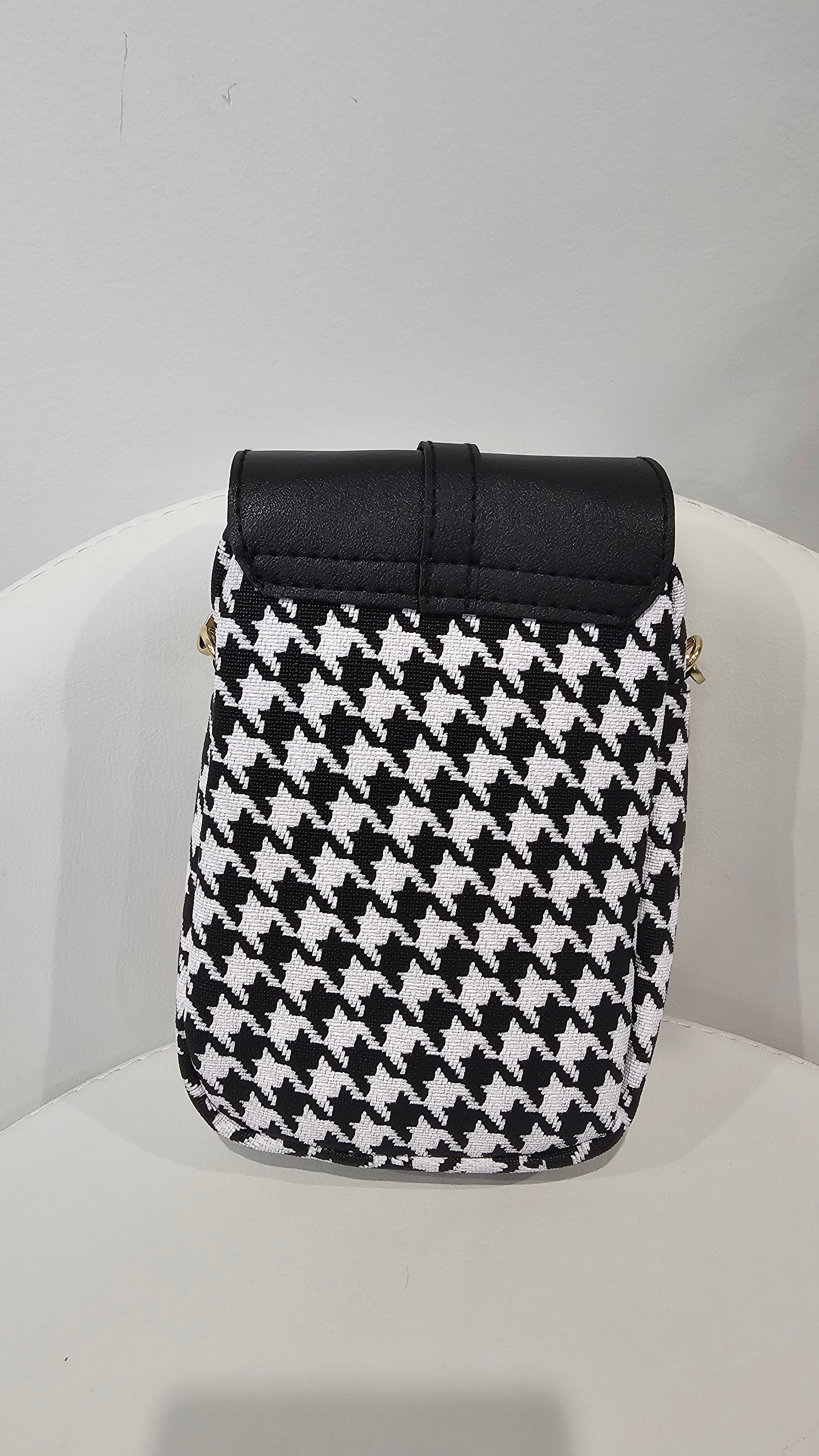 Houndstooth crossbody bag
